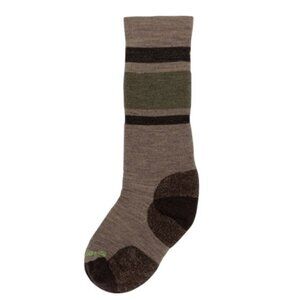 SmartWool Boys Girls XS Wintersport Stripe Full Cushion Ski Socks Brown NWT
